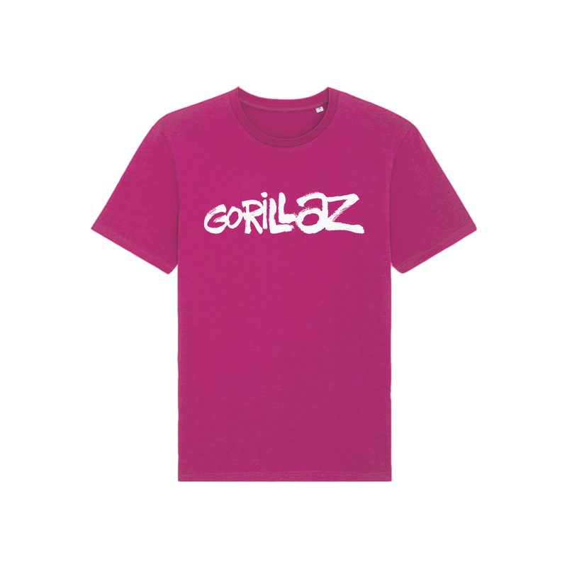 Gorillaz Graffiti Logo T-Shirt Pink