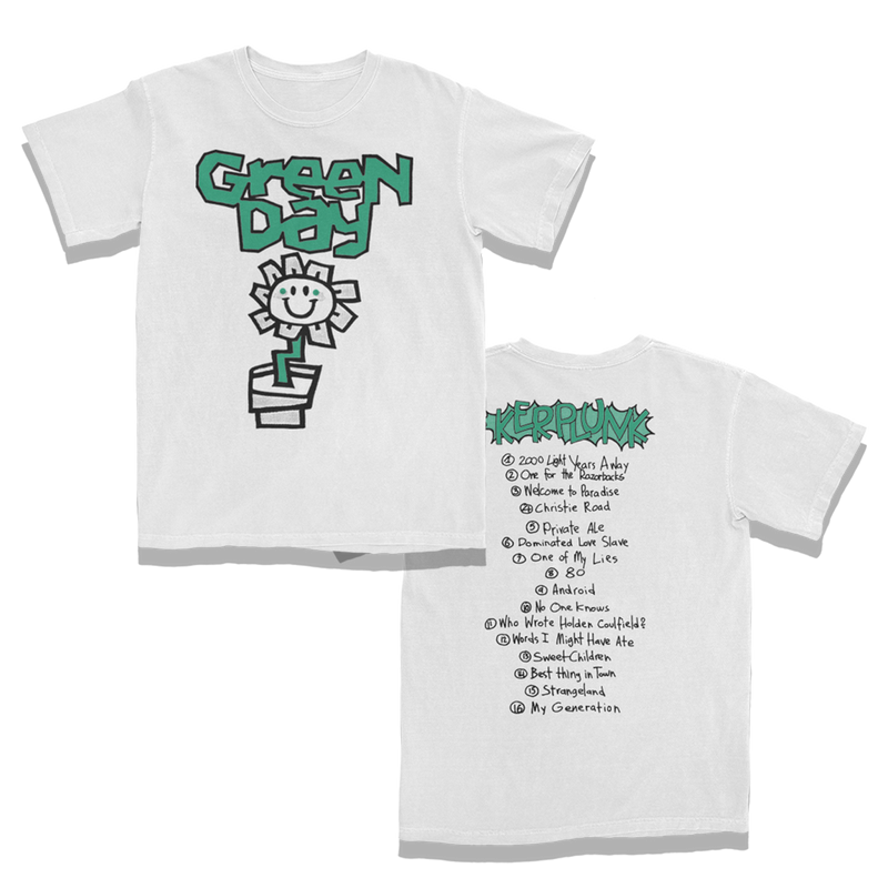 Green Day Kerplunk Flower Tracklist T-Shirt