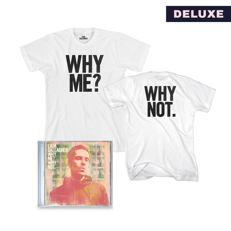 Why Me? Why Not. Deluxe CD T-Shirt Bundle