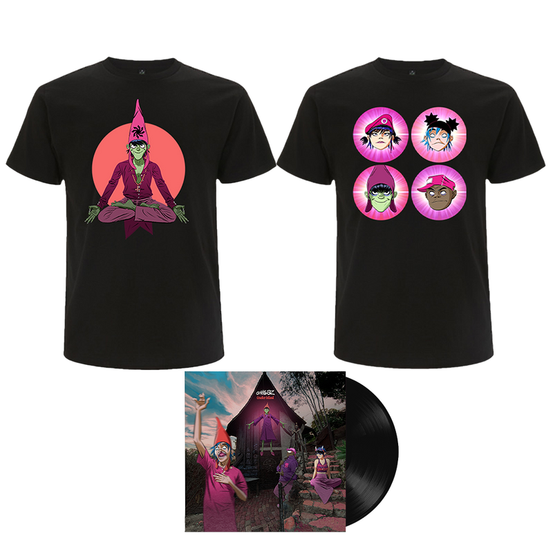 Gorillaz Cracker Island Standard Vinyl + T-Shirt Bundle