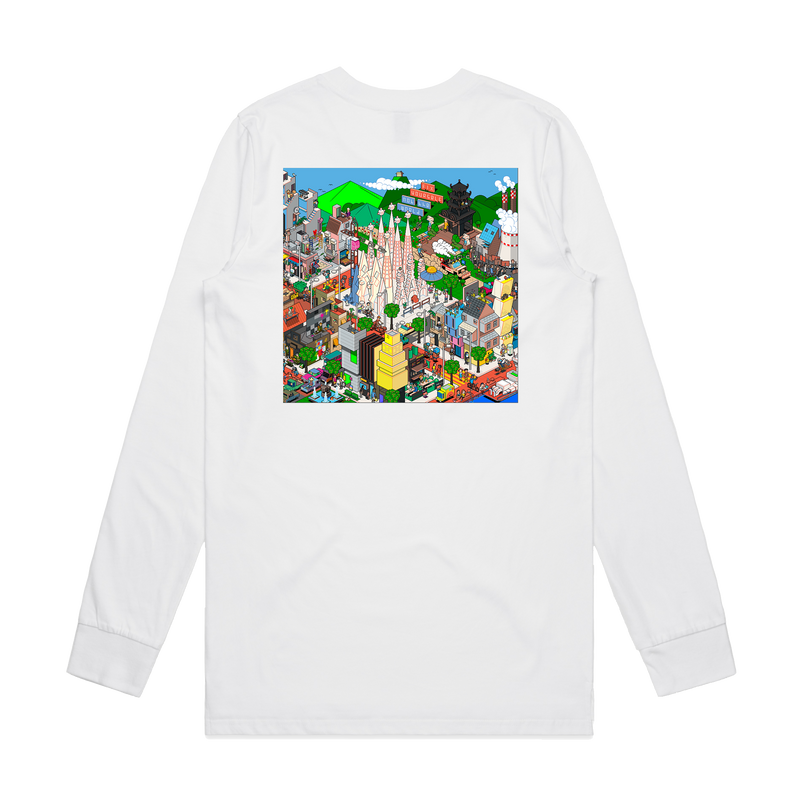 Fix Yourself, Not The World Album Art White Longsleeve